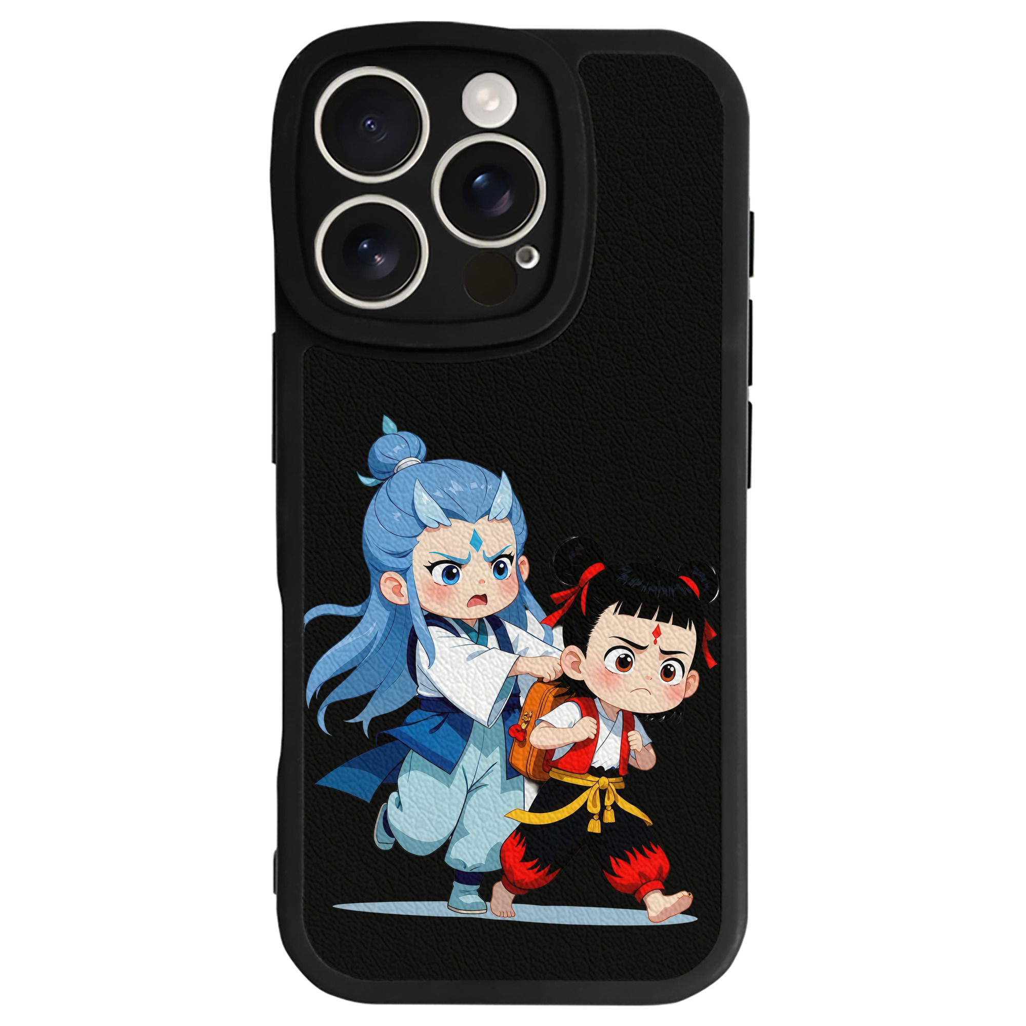 （画像用） Ne Zha 2 ナタ 魔童の大暴れ 【iPhone 16シリーズ対応】シリコンスマホケース（レザー調） 材質：シリコン